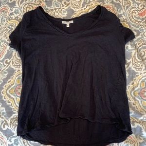 Express Basic Black V-Neck Tee